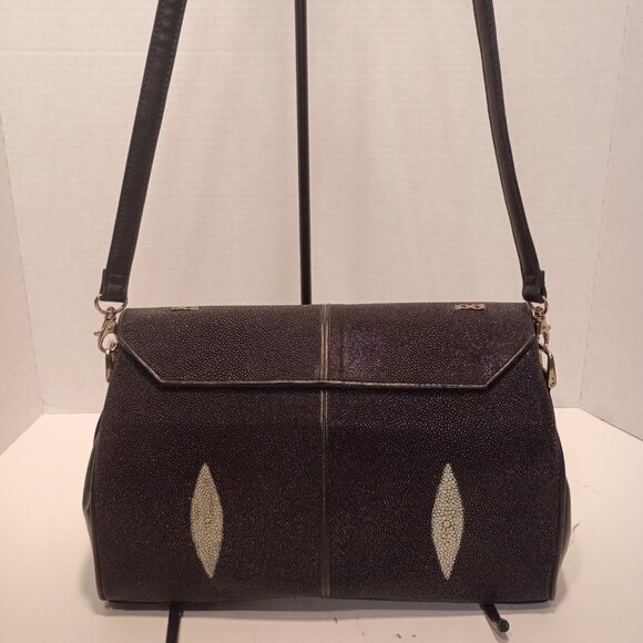 Vintage STINGRAY AUSTRALIA Authentic Stingray Leather Flap Close Shoulder Bag - Picture 5 of 15